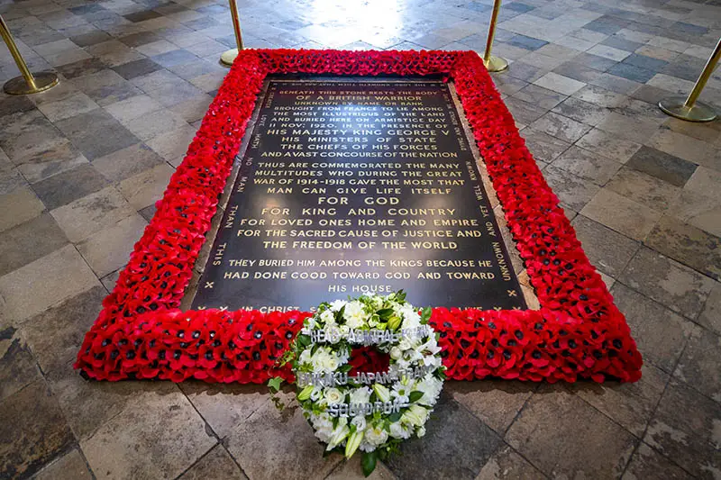 Tombe du Soldat Inconnu à l'Abbaye de Westminster à Londres