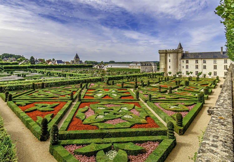 Jardins du château de Villandry, Château de la Loire, France