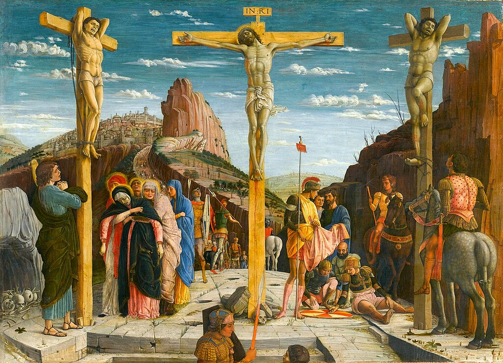 Andréa Mantegna, Crucifixion du Christ - Prédelle du retable de l'autel majeur de l'église San Zenon à Vérone - Conservé au Musée du Louvre à Paris - Entre 1457 et 1460