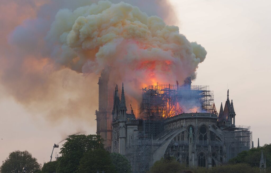 Incendie Notre Dame de Paris, 2019, ©GodefroyParis